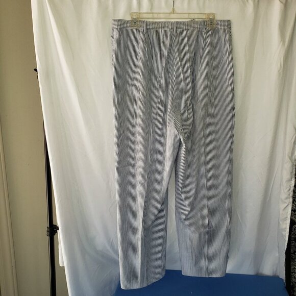 Appleseed's Women's Blue & White Striped Pants - 14 - Picture 2 of 3